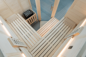 Innenraumansicht der Saunakabine Austin All In