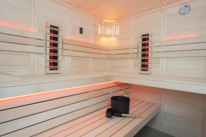 Innenraumansicht der Saunakabine Austin All In