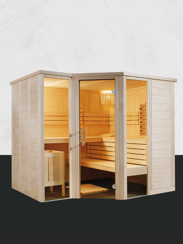 Ansicht der Saunakbine Austin All In